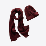 Crimson Snowflake Cashmere Womens Scarf & Hat Set | Hypoallergenic - Allergy Friendly - Naturally Free