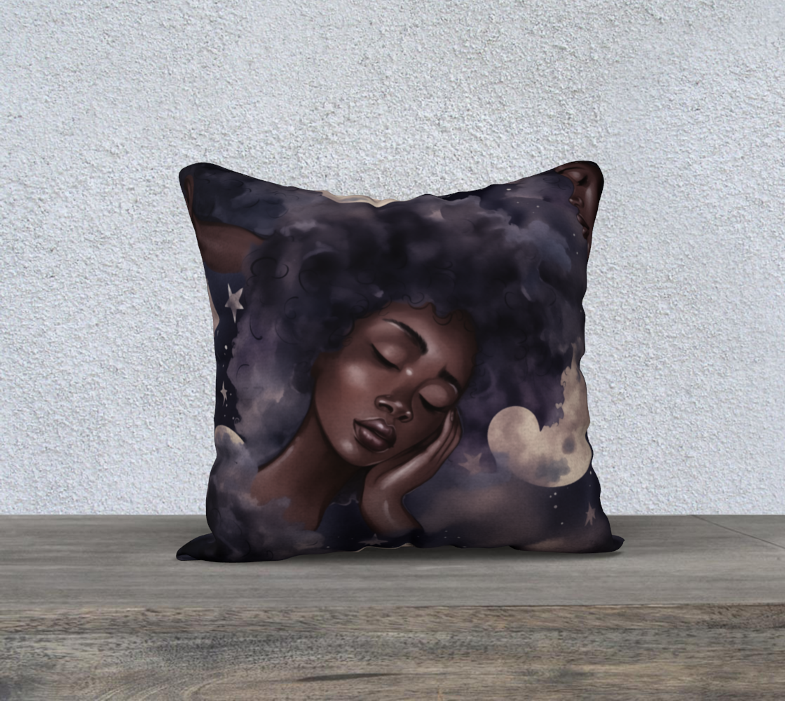 Curly Girl Slumber Throw Pillow Cover | Hypoallergenic - Allergy Friendly - Naturally Free