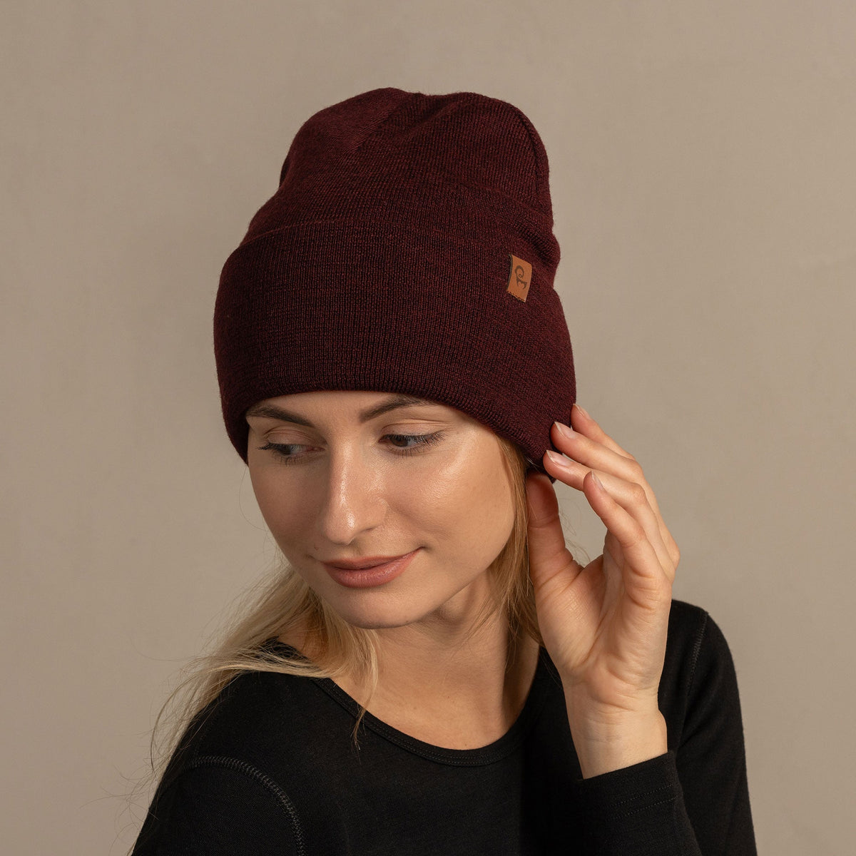 MENIQUE 100% Merino Wool Womens Knit Beanie Merino