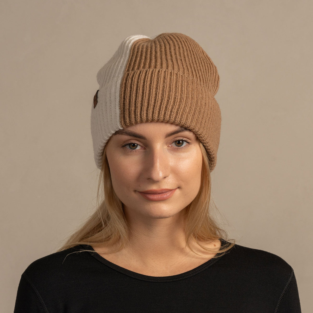 MENIQUE 100% Merino Wool Womens Knit Multicolor Beanie Merino