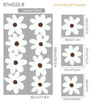 Daisy Flowers Boho DIY Wall Stickers | Hypoallergenic - Allergy Friendly - Naturally Free