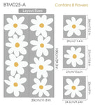 Daisy Flowers Boho DIY Wall Stickers | Hypoallergenic - Allergy Friendly - Naturally Free