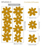 Daisy Flowers Boho DIY Wall Stickers | Hypoallergenic - Allergy Friendly - Naturally Free