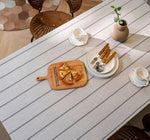 Desert Nile Stripes Cotton Linen Table Cloth | Hypoallergenic - Allergy Friendly - Naturally Free