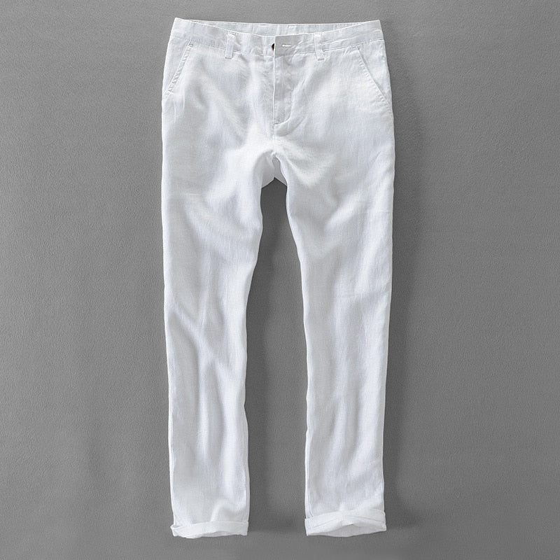 Desert Sunset Casual 100% Linen Mens Pants | Hypoallergenic - Allergy Friendly - Naturally Free