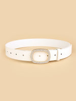 Diamond Oval Vegan Leather Womens Belt | Hypoallergenic - Allergy Friendly - Naturally Free