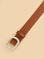 Diamond Oval Vegan Leather Womens Belt | Hypoallergenic - Allergy Friendly - Naturally Free