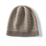 Dusk Horizon Stripes Cashmere Womens Beanie Hat | Hypoallergenic - Allergy Friendly - Naturally Free