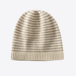 Dusk Horizon Stripes Cashmere Womens Beanie Hat | Hypoallergenic - Allergy Friendly - Naturally Free