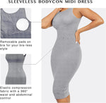 Dusk Hues Built In Shapewear Cotton Bodycon Dress | Hypoallergenic - Allergy Friendly - Naturally Free