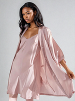 Magnolia Blush 16MM 100% Mulberry Silk Womens Robe | Hypoallergenic - Allergy Friendly - Naturally Free