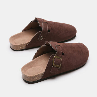 Earth Tone Buckle Suede Shoes | Hypoallergenic - Allergy Friendly - Naturally Free