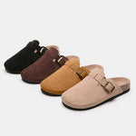 Earth Tone Buckle Suede Shoes | Hypoallergenic - Allergy Friendly - Naturally Free