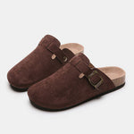 Earth Tone Buckle Suede Shoes | Hypoallergenic - Allergy Friendly - Naturally Free