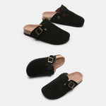 Earth Tone Buckle Suede Shoes | Hypoallergenic - Allergy Friendly - Naturally Free