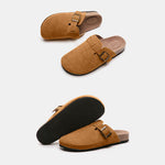 Earth Tone Buckle Suede Shoes | Hypoallergenic - Allergy Friendly - Naturally Free