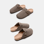 Earth Tone Buckle Suede Shoes | Hypoallergenic - Allergy Friendly - Naturally Free