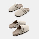 Earth Tone Buckle Suede Shoes | Hypoallergenic - Allergy Friendly - Naturally Free