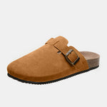 Earth Tone Buckle Suede Shoes | Hypoallergenic - Allergy Friendly - Naturally Free