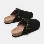 Earth Tone Buckle Suede Shoes | Hypoallergenic - Allergy Friendly - Naturally Free