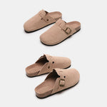 Earth Tone Buckle Suede Shoes | Hypoallergenic - Allergy Friendly - Naturally Free