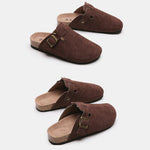 Earth Tone Buckle Suede Shoes | Hypoallergenic - Allergy Friendly - Naturally Free