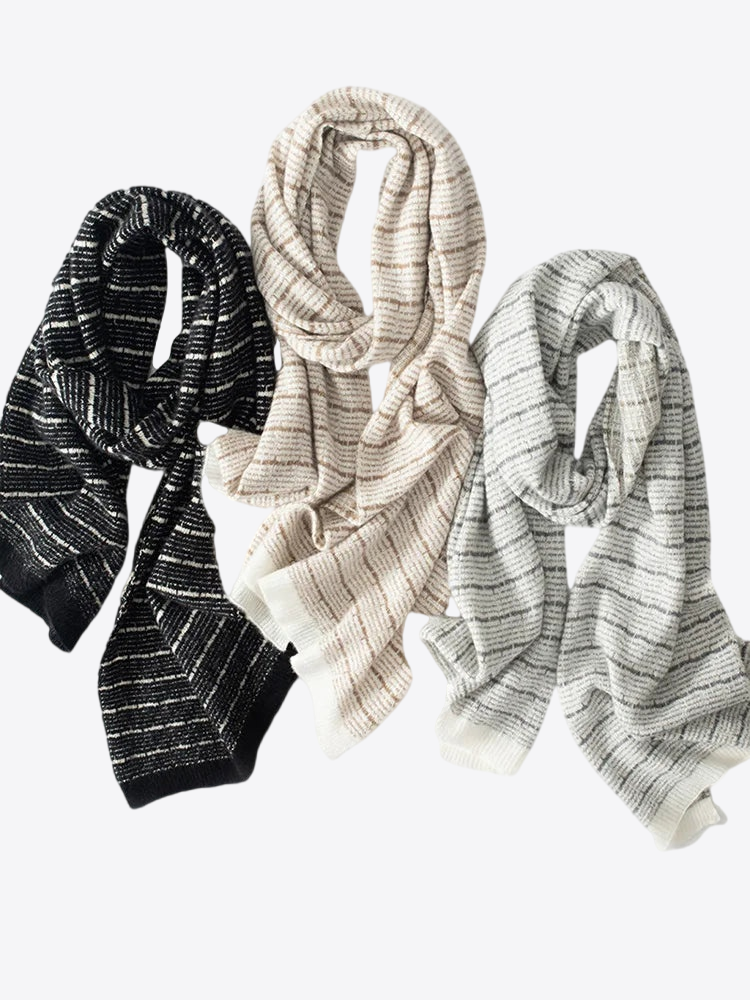 Earth Tone Stripes Cashmere Womens & Mens Scarf | Hypoallergenic - Allergy Friendly - Naturally Free
