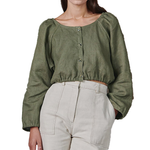 Earthtones Midriff 100% Linen Top | Hypoallergenic - Allergy Friendly - Naturally Free