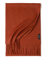 Earthy Tones Tassle Cashmere Womens Scarf | Hypoallergenic - Allergy Friendly - Naturally Free