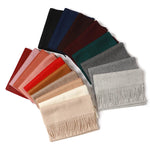 Earthy Tones Tassle Cashmere Womens Scarf | Hypoallergenic - Allergy Friendly - Naturally Free