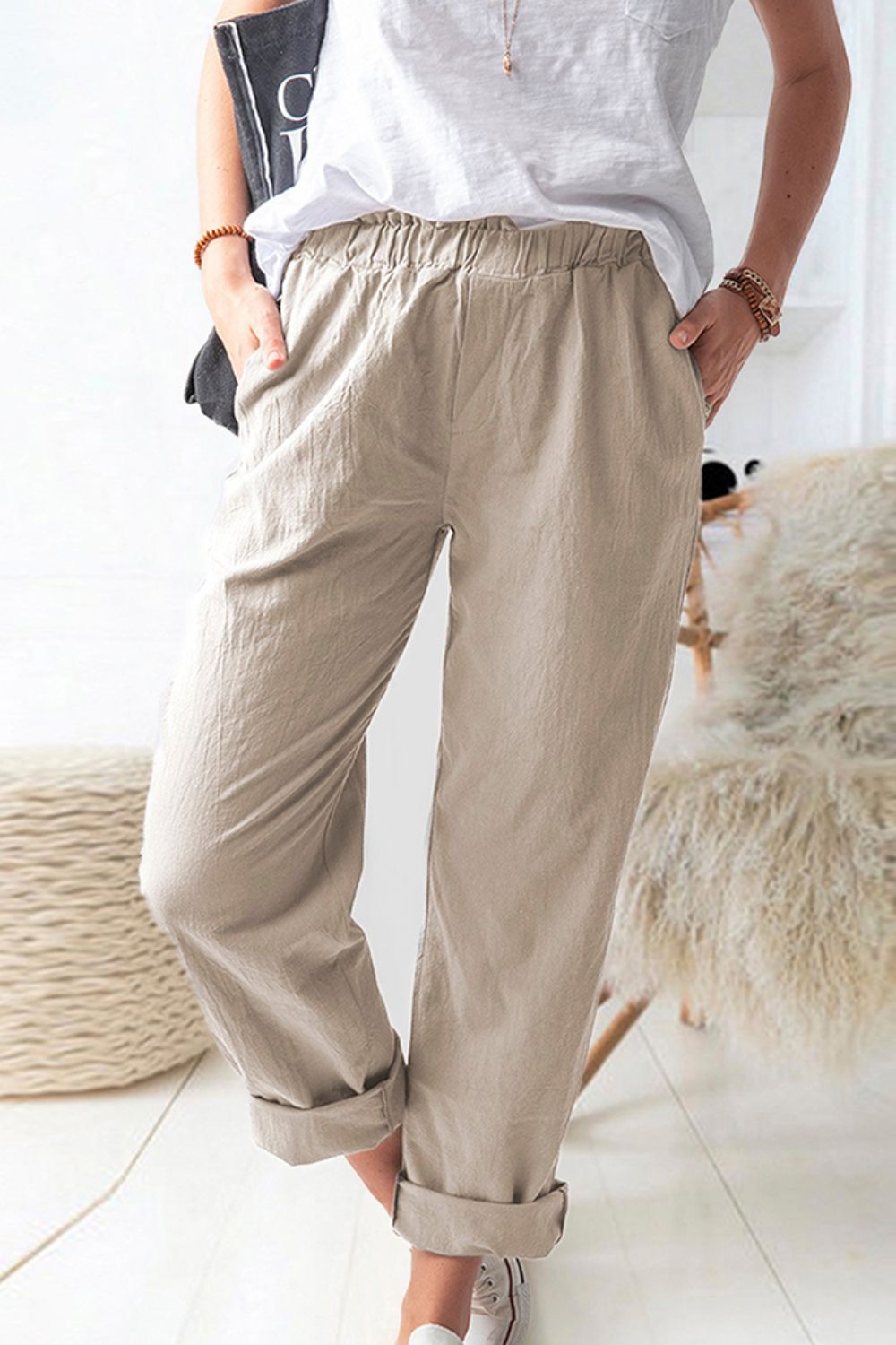 Ebony Forest Pocketed Cargo 100% Viscose Pants | Hypoallergenic - Allergy Friendly - Naturally Free