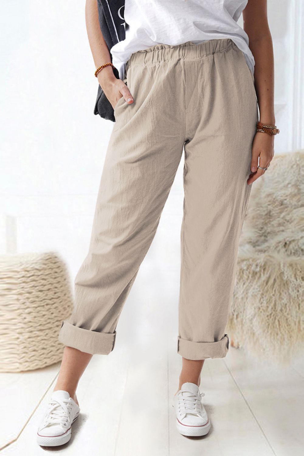 Ebony Forest Pocketed Cargo 100% Viscose Pants | Hypoallergenic - Allergy Friendly - Naturally Free