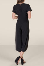 Ebony Twilight V-Neck Organic Cotton Jumpsuit | Hypoallergenic - Allergy Friendly - Naturally Free