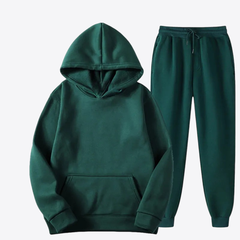 Emerald Forest 2 Pcs Fleece 100% Cotton Hoodie & Pants Set | Hypoallergenic - Allergy Friendly - Naturally Free