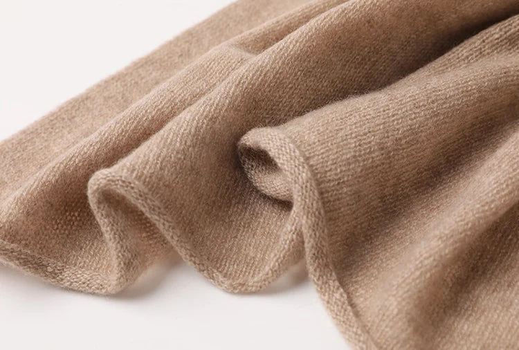 Espresso Snowy Knit Cashmere Womens Scarf | Hypoallergenic - Allergy Friendly - Naturally Free