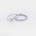 Ethereal Gem 2 Pcs Zircon Sterling Silver Ring | Hypoallergenic - Allergy Friendly - Naturally Free