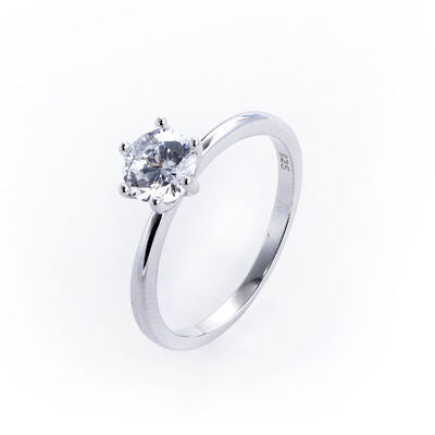 Ethereal Gem 2 Pcs Zircon Sterling Silver Ring | Hypoallergenic - Allergy Friendly - Naturally Free