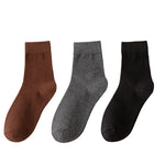 Fall Foilage 3 Pcs Solid Cotton Womens Socks | Hypoallergenic - Allergy Friendly - Naturally Free