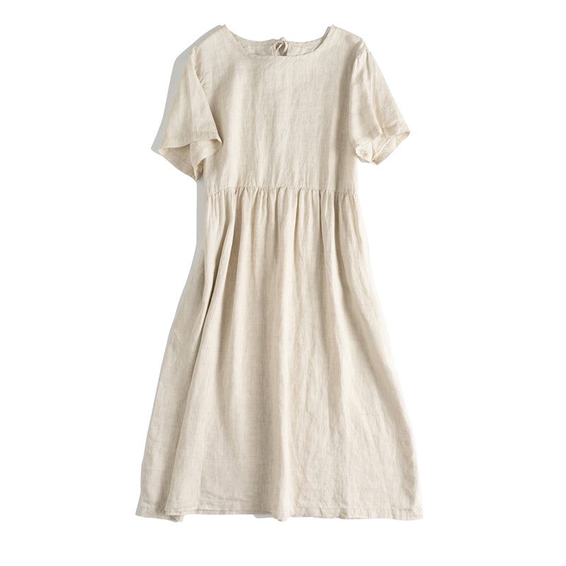 Fig and Spice Casual 100% Linen Dress | Hypoallergenic - Allergy Friendly - Naturally Free