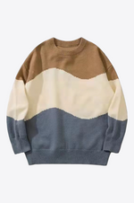 Fig and Spice Stripes Cashmere Men's Sweater | Hypoallergenic - Allergy Friendly - Naturally Free