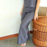 Flax Tranquility Wide 100% Linen Lounge Pants | Hypoallergenic - Allergy Friendly - Naturally Free