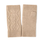 Frosty Chic Fingerless Knit Cashmere Womens Gloves | Hypoallergenic - Allergy Friendly - Naturally Free