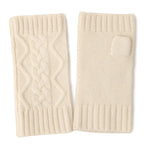 Frosty Chic Fingerless Knit Cashmere Womens Gloves | Hypoallergenic - Allergy Friendly - Naturally Free