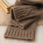 Frosty Chic Fingerless Knit Cashmere Womens Gloves | Hypoallergenic - Allergy Friendly - Naturally Free