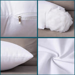 Frosty Meadow 100% Cotton Feather Pillow Throw Insert | Hypoallergenic - Allergy Friendly - Naturally Free