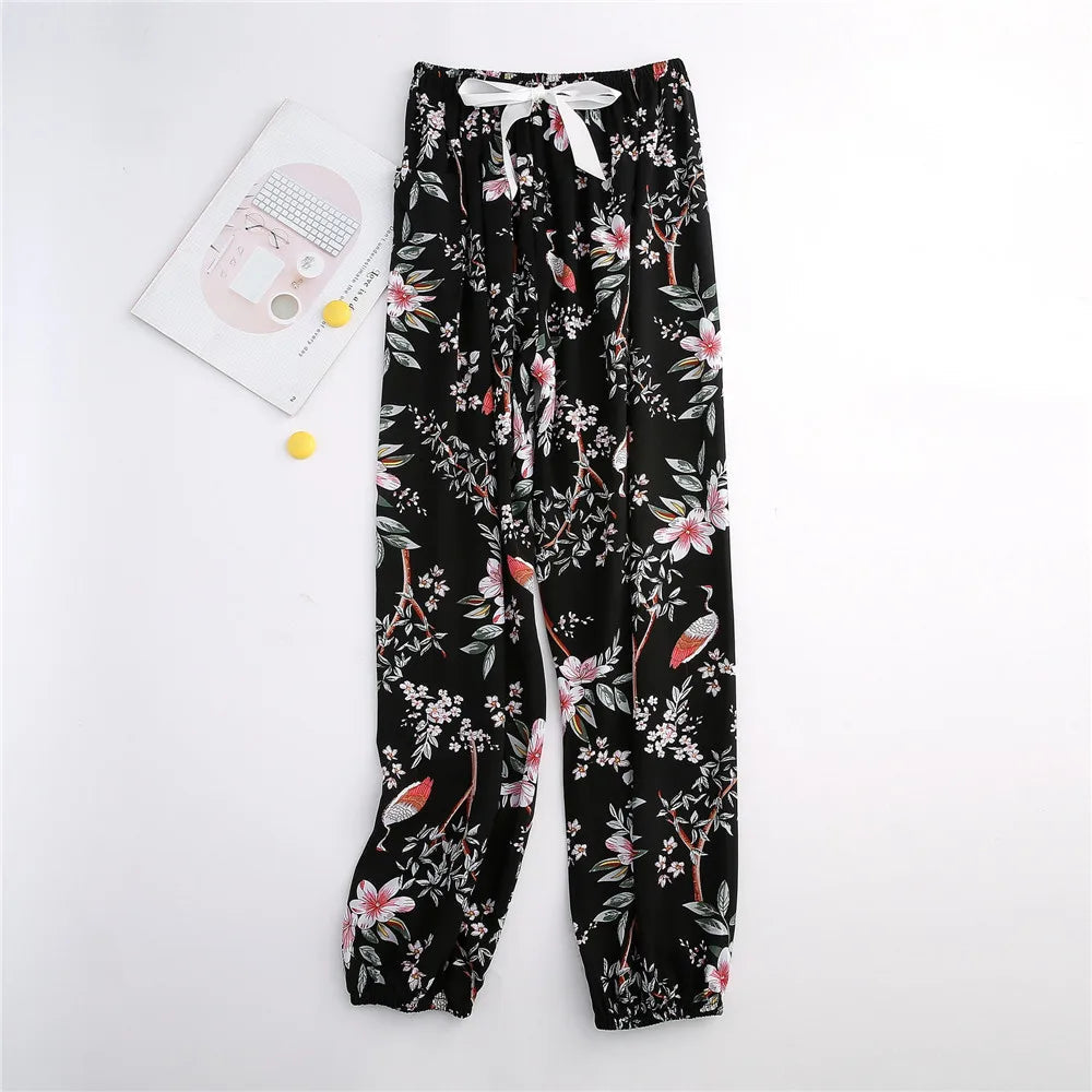 Garden Prints Viscose Womens Pajama Pants | Hypoallergenic - Allergy Friendly - Naturally Free