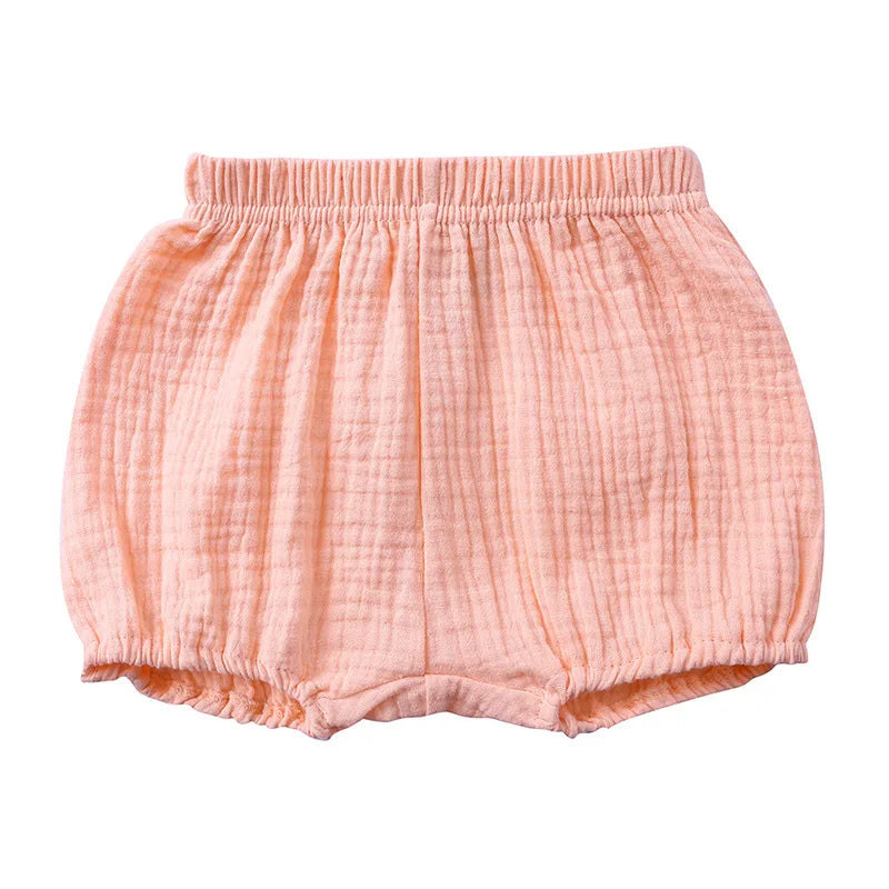 Golden Pear Cotton Linen Baby Shorts | Hypoallergenic - Allergy Friendly - Naturally Free