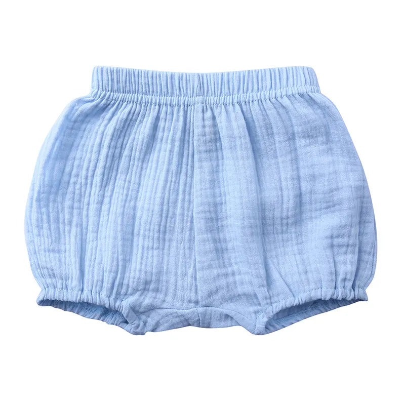 Golden Pear Cotton Linen Baby Shorts | Hypoallergenic - Allergy Friendly - Naturally Free