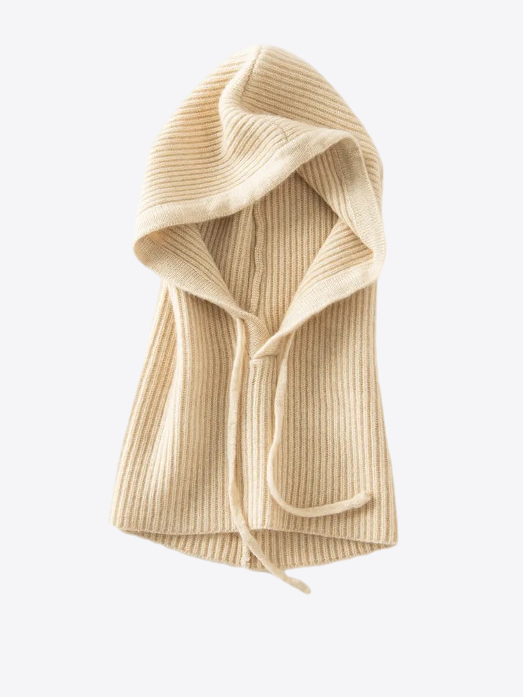 Golden Raisins Knit Hooded Drawstring Cashmere Womens Scarf | Hypoallergenic - Allergy Friendly - Naturally Free