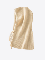 Golden Raisins Knit Hooded Drawstring Cashmere Womens Scarf | Hypoallergenic - Allergy Friendly - Naturally Free